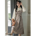 Load image into Gallery viewer, [MEIYI Series] ★One Piece★ Women's Plaid Fake Layered Commuting Date Cute
