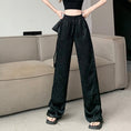 Load image into Gallery viewer, [Women's University 18 Series]★China style trousers★Bottoms, casual pants, black, slimming, easy to match
