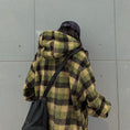 Load image into Gallery viewer, [Style Series]★Outerwear★ Jacket, Unisex, Men's, Can be worn on both sides, Plaid pattern, Hood, Loose, ML, XL
