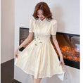 Load image into Gallery viewer, [LINXIAOXIAN Series] ★China-style dress★ Improved cheongsam dress, cute, short sleeve, summer clothes, improves temperament, wedding
