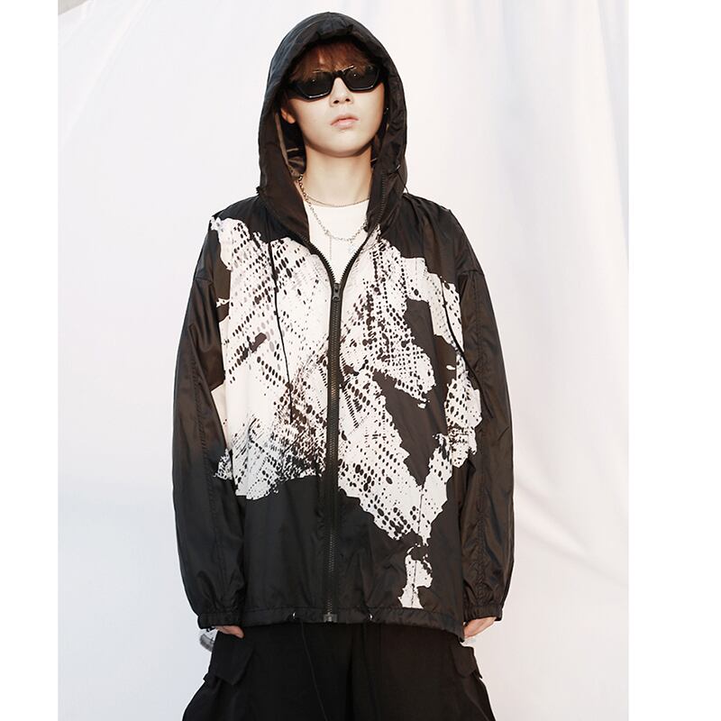 [SIN87 Series] ★UV protection★ UPF50+ Sun protection Cooling protection Thin outerwear Loose fit Unisex Men's Black Original