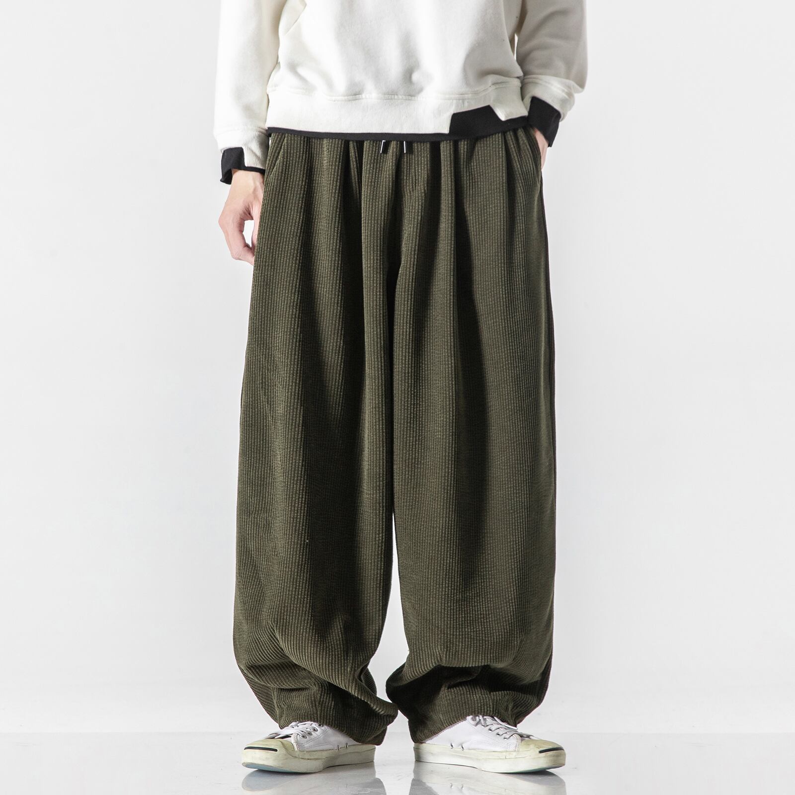 [Small Trouble Series]★China Style Pants★ 5color Bottoms Unisex Men's Large Size Blue Green Black Gray