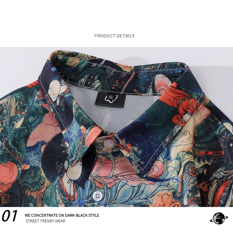 [Escaped Earth Series] ★China Style Shirt★ Long Sleeve Shirt Tops Unisex Men's ML XL 2XL Ethnic Style