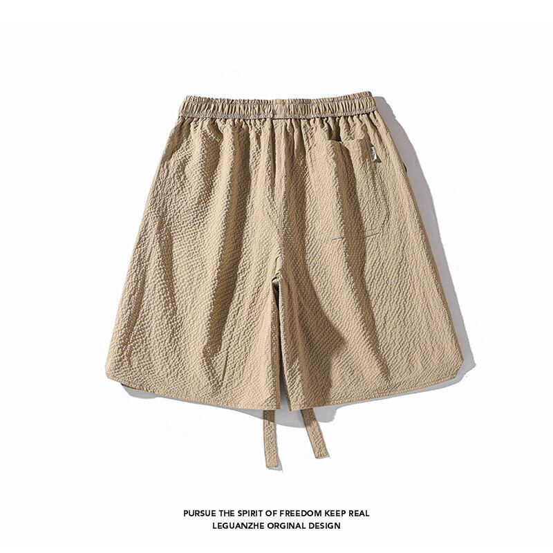 [BIGEMAN Series] ★Shorts★ 5color Bottoms Short Length Pants Unisex Men's Large Size Black Green Dark Gray Brown Beige