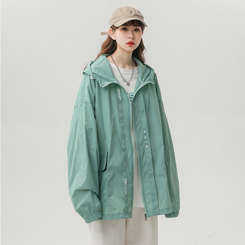 [Fujiiman Series] ★Thin Jacket★ Outerwear 3color Unisex Men's Large Size Thin Summer Clothes Green White Gray