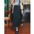 Load image into Gallery viewer, [Kokaisha---Shinkyo Series]★China style pants★Bottoms Gaucho pants Letter pattern switching Black Black
