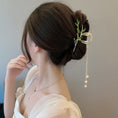 Load image into Gallery viewer, [Lost flower series] ★Chinese style hair ornament★ Old-fashioned Chinese clothes Improves temperament Fringe Bamboo Green Accessories
