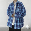 Load image into Gallery viewer, [Tetsusho Series]★Shirt★ 2color Tops Plaid Unisex Men's Large Size Blue Black
