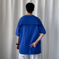 Load image into Gallery viewer, [BIGEMAN Series]★T-shirt★ Tops 2color Unisex Men's Large Size White Blue Casual
