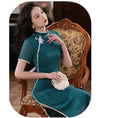 Load image into Gallery viewer, [RUYUN Series]★Cheongsam dress★ 2color Chinese style dress Elegant Temperament enhancement Large size
