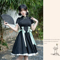 Load image into Gallery viewer, [Shukunsho Series] ★Chinese style dress★ Improved cheongsam dress Black Black Hanfu dress
