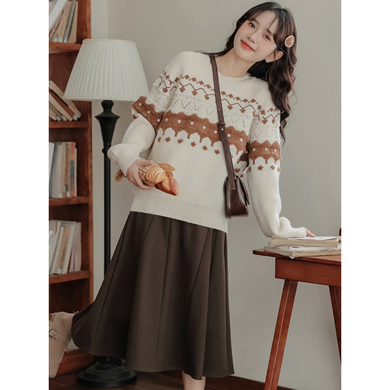 [RUOMUXI Series]★Sweater★ Knit tops Improve your temperament Women's Stylish Easy to match