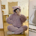 Load image into Gallery viewer, [Insufficient Moe Series]★Pajamas★ 3color Setup Bear Room Wear Loungewear Brown Purple Light Brown
