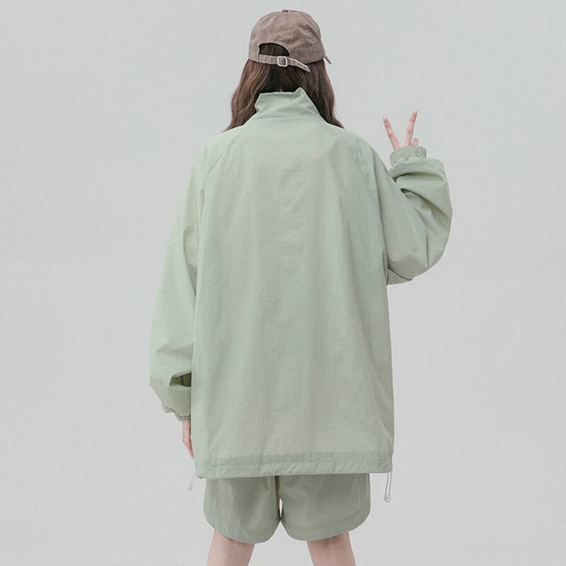 [CHAOMEICHEN Series]★Setup★ 3color outerwear + shorts, unisex, men's sun protection, green, black, fashion