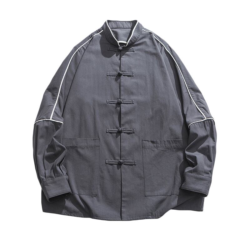 [Small trouble series]★China style jacket★ 3color outerwear unisex men's large size black gray white