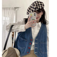 Load image into Gallery viewer, [KEKE Series] ★Vest★ Tops Denim Jeans Stylish Cute Button Hat Easy to match
