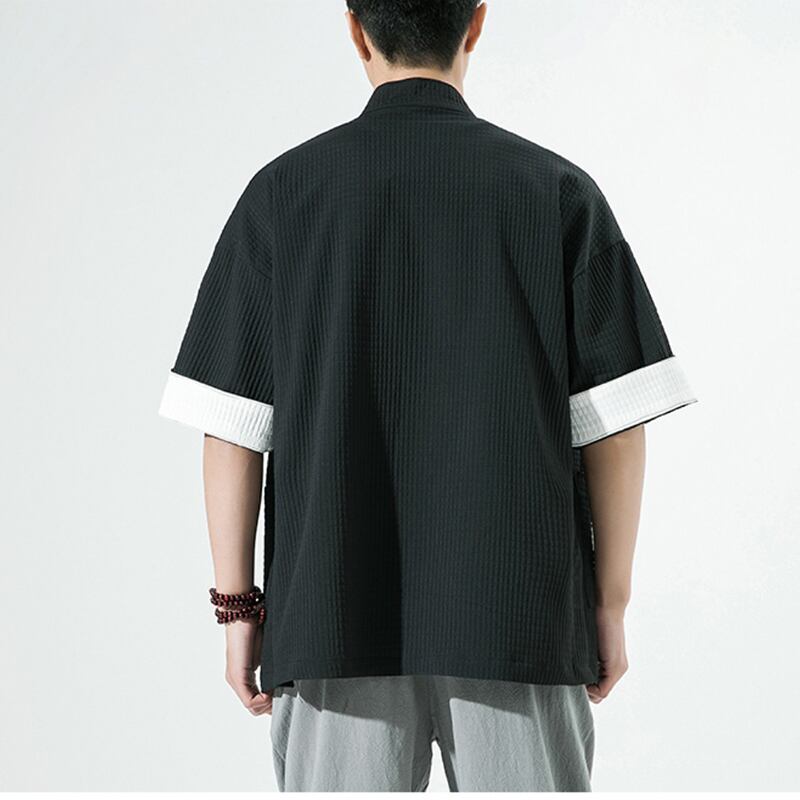 [Small Troubles Series]★China Style Shirt★ Tops 6color Unisex Men's Large Size Improved Tang Suit