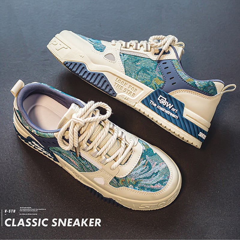 [DTD Series]★Sneakers★ 3color Men's Shoes Sports Style Oil Painting Style Size 39-44 Casual