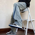 Load image into Gallery viewer, [YANDAN series]★Denim pants★ 3color bottoms pants unisex men's large size with design
