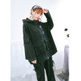 Load image into Gallery viewer, [Ancient monster---Swallow tail butterfly series]★China style outerwear★ coat hooded butterfly original black black spring and autumn clothes
