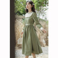 Load image into Gallery viewer, [Ali Series]★Chinese style dress★ Embroidery long sleeve dress Women's Switchable Easy to match Cute Green
