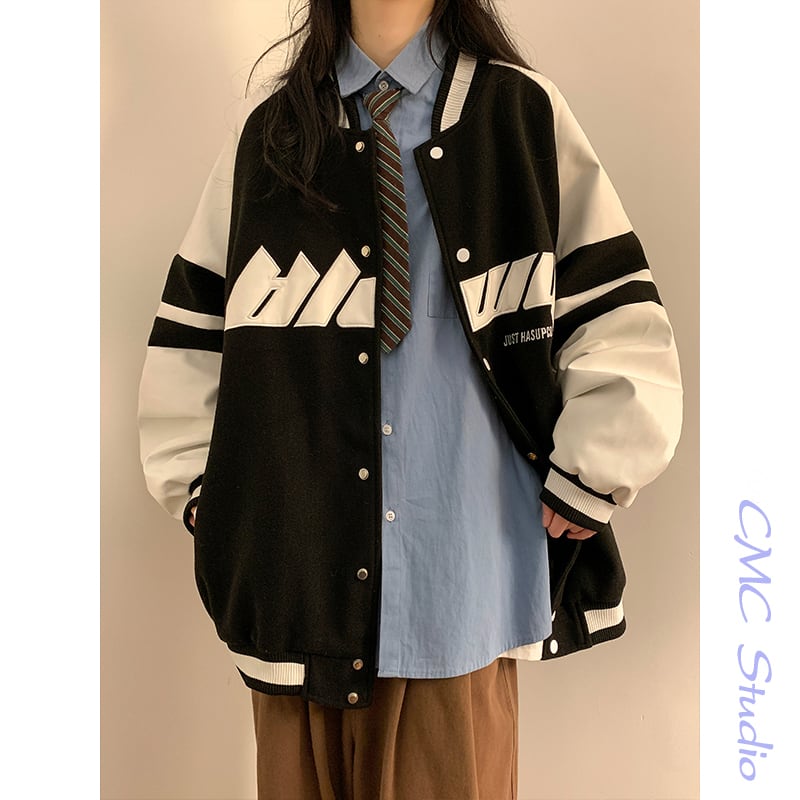 [CHAOMEICHEN Series] ★Stadium jacket★ Outerwear 3color Unisex Men's ML XL 2XL Sports style color scheme