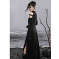 Load image into Gallery viewer, [Daiseiryusu Series] ★China style dress★ Exposed shoulders, sexy, long sleeves, design, long length, original
