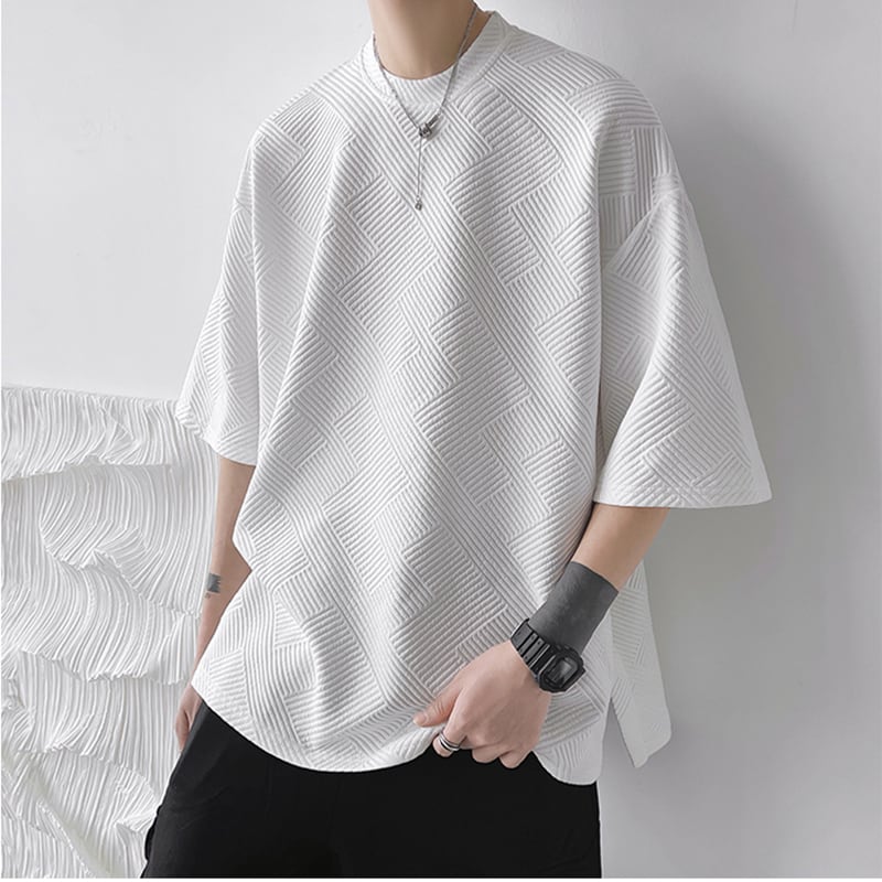 [PLQV Series] ★Short sleeve T-shirt★ 3color tops T-shirt unisex men's gray black white