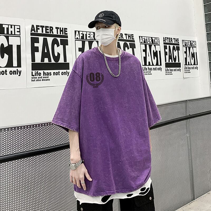 [KCSJ Series]★T-shirt★ Retro style 4color Unisex Men's Unique Large size Short sleeve Fashion Easy to match