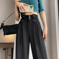 Load image into Gallery viewer, [FENGLIN Series]★Casual Pants★ 2color Bottoms Cool Black Purple Slimming Plain Black Purple
