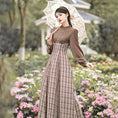 Load image into Gallery viewer, [Agoya Yui Series]★Chinese style setup, single item order★ Dress or outerwear, Chinese clothes, plaid pattern
