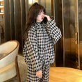 Load image into Gallery viewer, [Myojo Girl Series] ★China style setup★ 2-piece set Chinese clothes, improved Tang clothes, plaid pattern, thick autumn clothes, winter clothes ML XL 2XL
