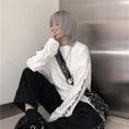 Gallery viewerに画像を読み込む, 【Styleシリーズ】★Tシャツ★ トップス 2color アルファベット ゆったり ブラック ホワイト 黒 白 男女兼用 カップル服 メンズ
