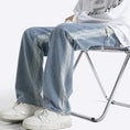 Load image into Gallery viewer, [BIGEMAN Series]★Denim pants★ 2color bottoms pants men's large size switching blue black
