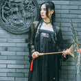 Load image into Gallery viewer, [Ancient monster house---Oryu series] ★China style skirt★ Hanfu dress Black Black ML Cute Original
