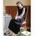 Load image into Gallery viewer, [Tatsuze Chenis Series]★Setup★ 2color shirt + sleeveless dress Green Black Green Black
