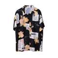 Load image into Gallery viewer, [YOUZI Series]★Retro Shirt★ Short Sleeve Shirt Tops Print Retro SML XL Thin Black Black Easy to match
