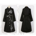 Load image into Gallery viewer, [Hanru First---Beisheng Series] ★China style coat★ Long outerwear with chain embroidery Black Black SML
