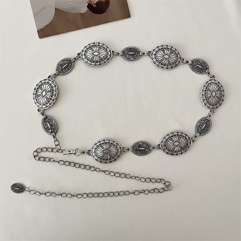 [Yu Wei Series] ★Belt★ Alloy 2color Accessory Small Retro Design Silver Gold