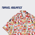 Gallery viewerに画像を読み込む, 【TRAVEL ISSUANCEシリーズ】★シャツ★ 2color 青or赤 ネコ 猫 ねこ 猫模様 プリント 男女兼用 メンズ 海辺 旅行 撮影
