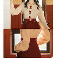 Load image into Gallery viewer, [Tatsuze Chenis Series]★Setup★ 2-piece set Shirt + Skirt Designed Retro Red SML
