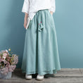 Load image into Gallery viewer, [Qing Series]★China style skirt★ 4color Bottoms Long length skirt Blue green Blue gray White Brown
