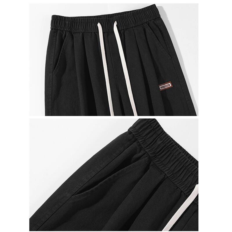 [BIGEMAN Series]★Pants★ 2color Casual Pants Bottoms Unisex Men's Large Size Simple Black