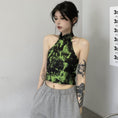 Load image into Gallery viewer, [Style Series] ★China style tops★ Camisole Tank Top Tie-dyed Easy to match Slimming Green Green
