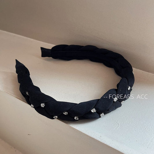 [FOREARS Series] ★Headband★ Hair Ornament Ladies Accessory Chamois Leather Carpet Simple Black Black