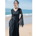 Load image into Gallery viewer, [Daiseiryusu Series] ★One Piece★ Lace Hat is removable Designed Black Black Long length
