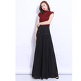 Load image into Gallery viewer, [Chubanlan Series]★China style pants★ Gaucho pants chiffon high waist black black large size
