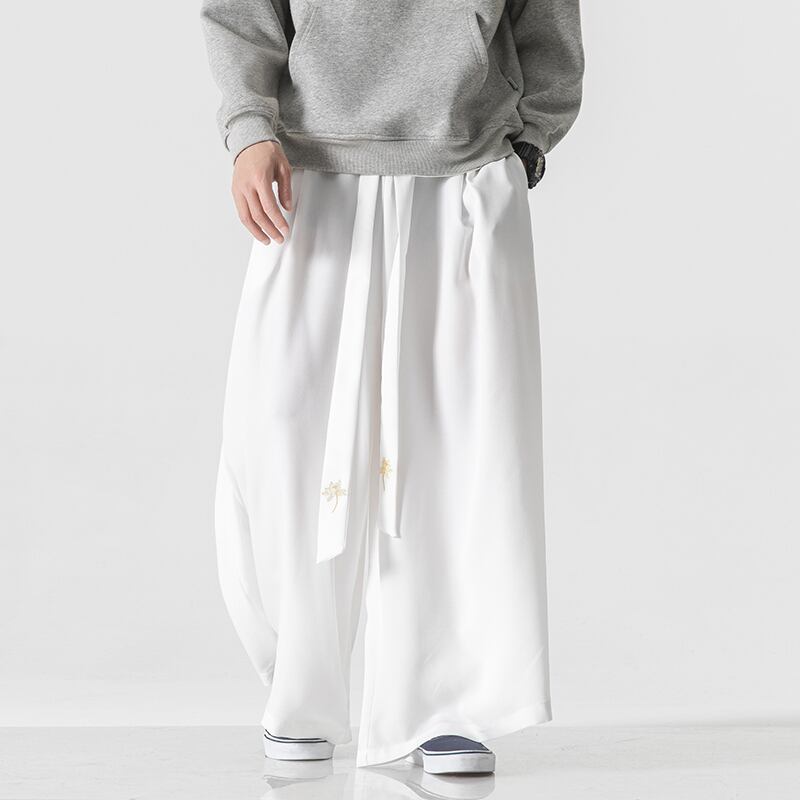 [Small Trouble Series]★China Style Pants★ 4color Bottoms Unisex Men's Large Size Gaucho Pants