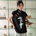 Load image into Gallery viewer, [Miyakoya Series] ★Chinese style shirt★ Tops, Chinese clothes, improved Tang clothes, retro, easy to match, black, slimming
