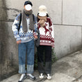 Load image into Gallery viewer, [LUSEN Series]★Sweater★ 2color Knit Tops Christmas New Year Deer Unisex Men's Red Blue
